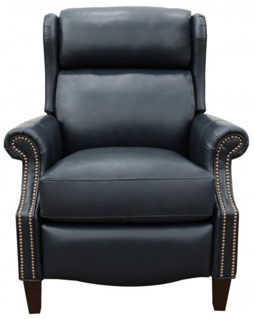 BarcaLounger® Philadelphia Shoreham Blue Leather Power Recliner-2