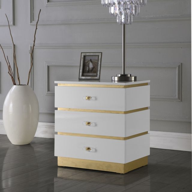Meridian Furniture Esme White Side Table-2