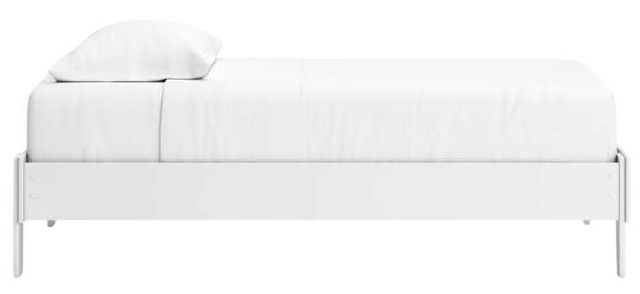 Signature Design by Ashley® Hallityn Matte White Youth Twin Platform Bed-3