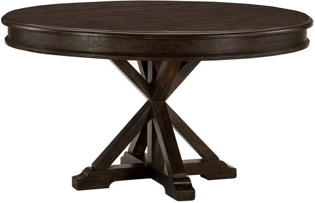Mazin Furniture Cardano Driftwood Charcoal Round DIning Table-1