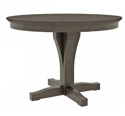 Country View Woodworking Customizable Belmont Hickory Top 42" Dining Table with Brown Maple Base-0