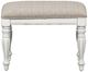 Liberty Furniture Magnolia Manor Antique White/Taupe Accent Bench-3