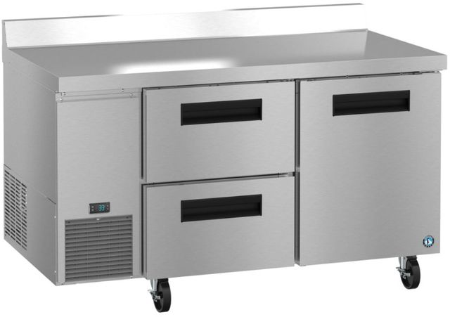 Hoshizaki Steelheart® 60" 17.22 Cu. Ft. Stainless Steel Two Section Worktop Side Mount Refrigerator with Drawer/Door Combo-1