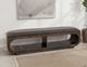 International Furniture Direct Balam Gray/Stained Dark Upholstered Bench-1