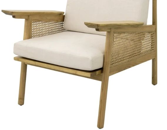 YHD Cane Brown Lounge Chair-1