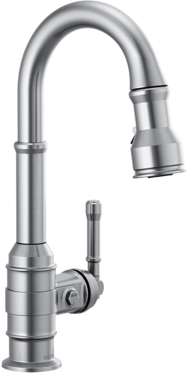 Delta Broderick® Arctic Stainless Single Handle Bar / Prep Faucet-0