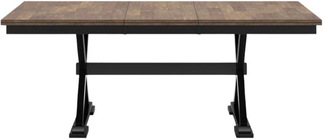 Signature Design by Ashley® Wildenauer Black/Brown Rectangular Dining Room Extendable Table-1