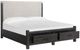 Magnussen Home® Plum Creek Elite Dove/Ravenwood Black Queen Upholstered Storage Panel Bed-3
