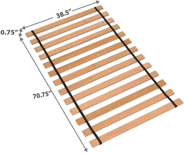Benchcraft® Brown Twin Platform Roll Slat-1