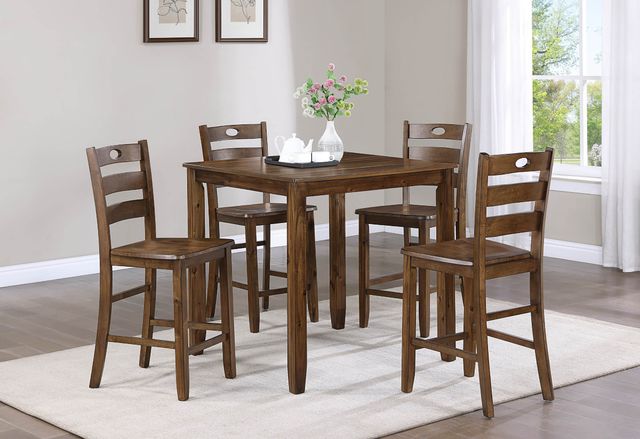 Crown Mark Ashborn 5-Piece Brown Counter Dining Set-1