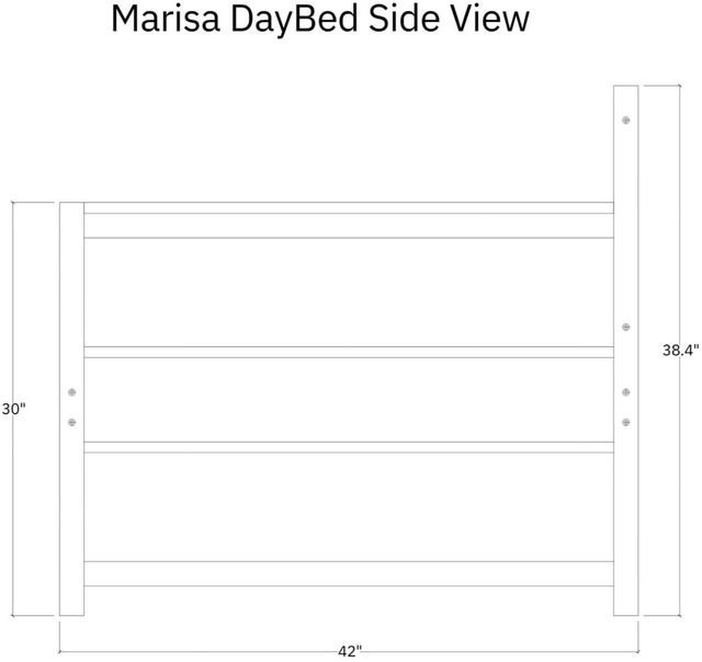 Kodiak Furniture Marisa Linen Aqua/Weathered Gray Twin Daybed with Mattress and Pop Up -2