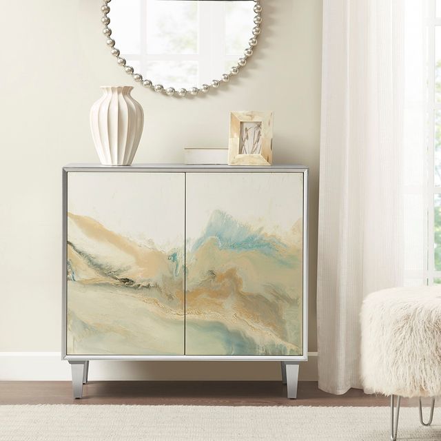 Olliix by Madison Park Bering Silver Multi 2 Door Abstract Modern Accent Chest-3