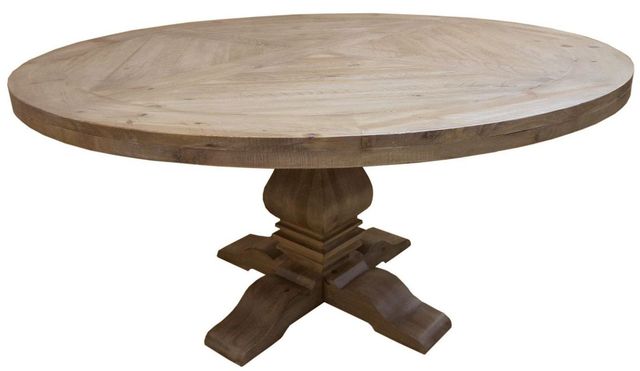 Coaster® Florence Rustic Smoke Round Dining Table-0