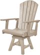 C.R. Plastic Generation Line Beige Addy Swivel Dining Arm Chair-1