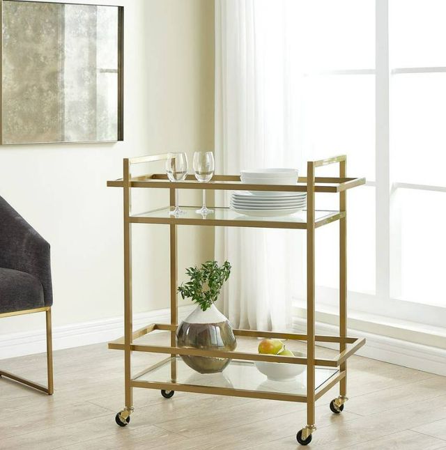 Uttermost® Erena Brass Bar Cart-1