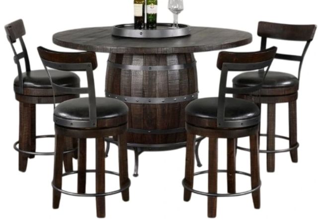 American Wholesale Furniture Farmstead 5-Piece Tobacco Counter Table Set-0