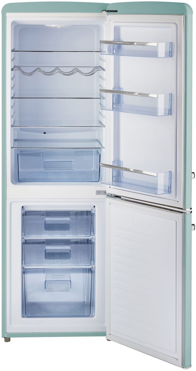 Unique® Appliances Classic Retro 22" 7.0 Cu. Ft. Ocean Mist Turquoise Counter Depth Bottom Freezer Refrigerator-1