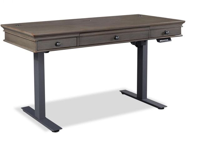 aspenhome® Oxford Peppercorn 60" Adjustable Desk and Top-0