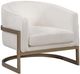 Bassett Mirror Neve Brushed Gold/Ivory Accent Chair-0