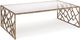 Century® Grand Tour Furniture Lattice Glass Top Cocktail Table with Bronze Base-0