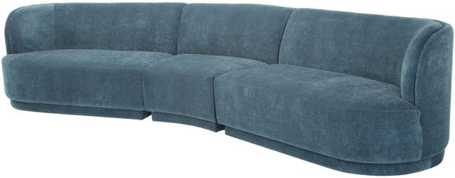 Moe's Home Collection Yoon Compass 3-Piece Nightshade Blue Modular Sectional-1