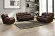 New Classic® Home Furnishings Brookings Brown Console Loveseat with Dual Recliners-1