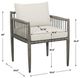 Uttermost® Borneo Dark Gray/Oyster White Wooden Outdoor Dining Arm Chair with Cushions-2