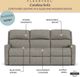 Flexsteel® Catalina Silver Slate Reclining Sofa-3