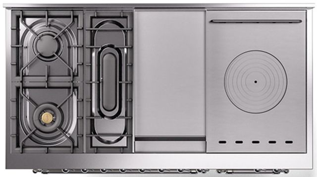 Ilve® Nostalgie II Series 48" Antique White Pro Style Dual Fuel Range-2