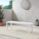 Linon Alora White Aluminum Outdoor Bench-1