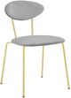 Armen Living Neo 2-Piece Gold/Gray Dining Side Chairs Set-2