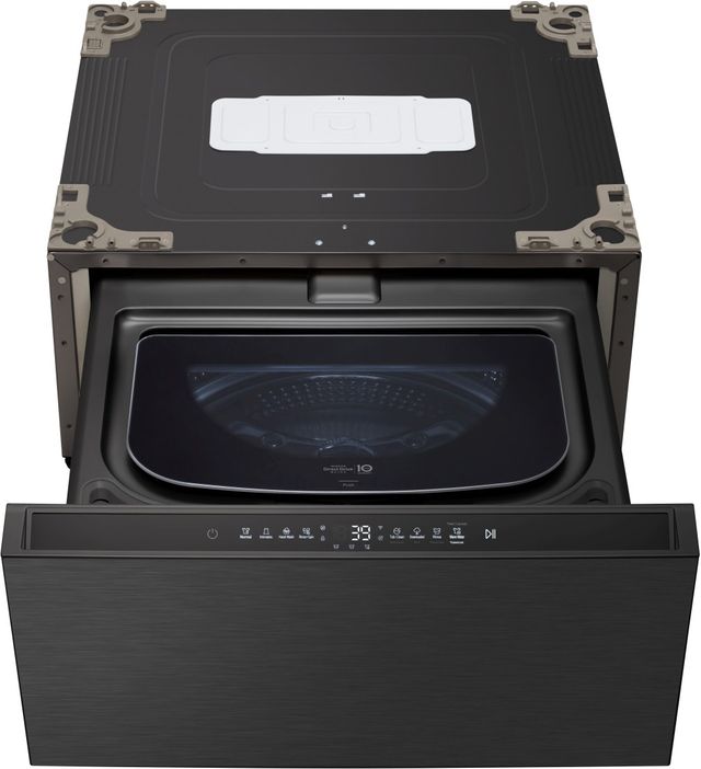 LG SIGNATURE SideKick™ 29" W x 15" H Brushed Black Steel Pedestal Washer-1