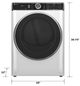 GE Profile™ 7.8 Cu. Ft White Electric Dryer-2