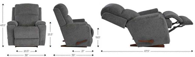 La-Z-Boy® Dorian Granite Manual Rocking Recliner-2