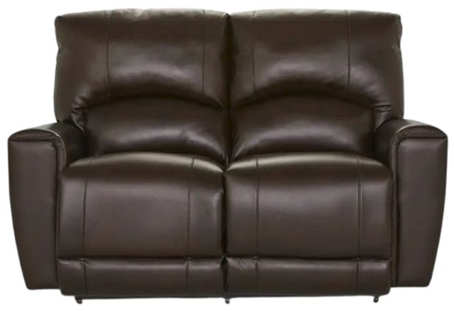 La-Z-Boy® Cassian Dark Chocolate Leather Power Reclining Loveseat with Headrest-3