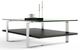 BDI Stream™ 1642 Glass Top Coffee Table with Charcoal Stained Ash Shelves-1