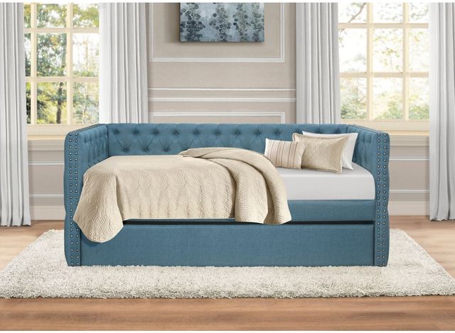 Mazin Furniture Adalie Blue Twin Daybed with Trundle-3