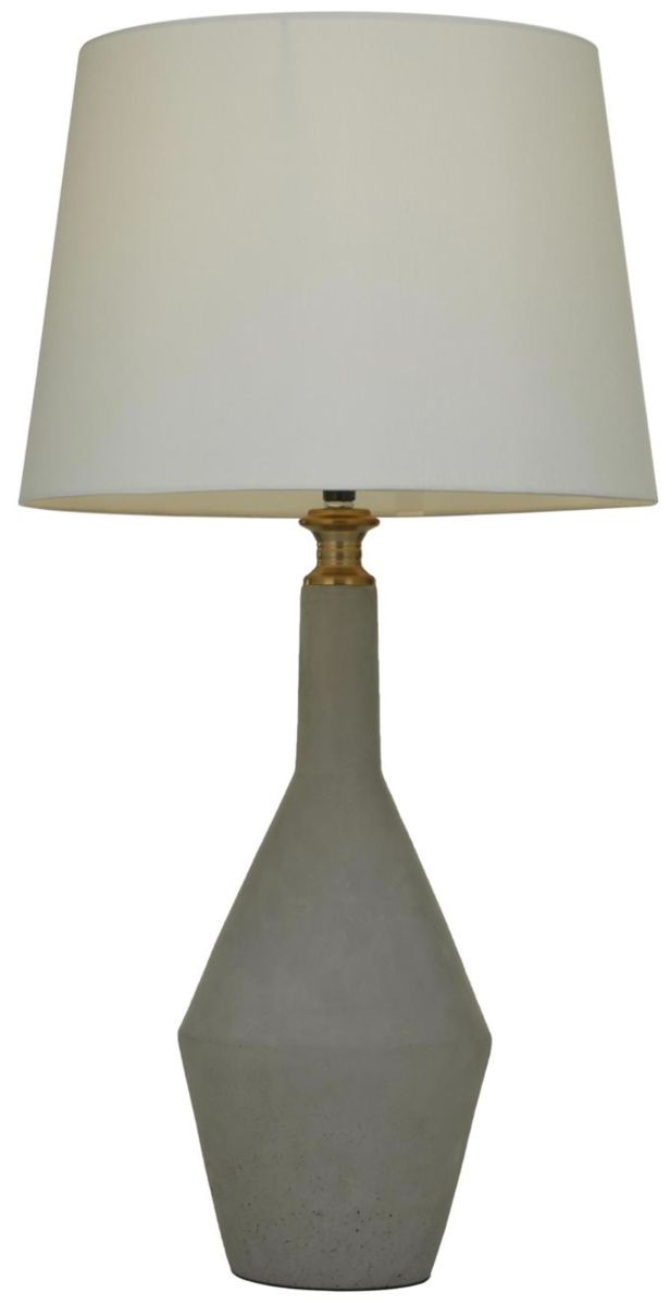 Deco Marche Gray Cement Stone Table Lamp-0