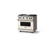 Viking® 5 Series 36" Pure White Pro Style Gas (NG) Range with Polished Chrome Trim-2