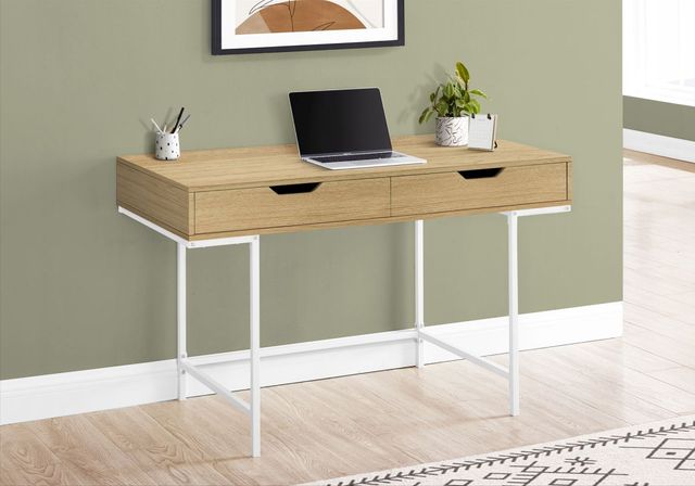 Monarch Specialties Inc. Beige/White Computer Desk-2