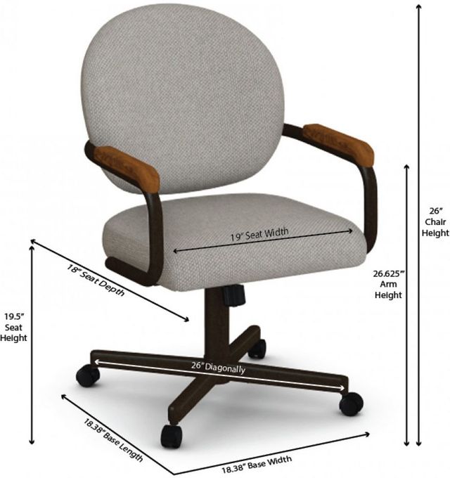 Chromcraft™ Customizable 26" Chambers Dining Chair-2
