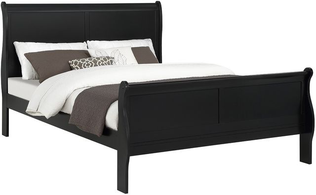 Crown Mark Louis Philip Black Full Sleigh Bed-0