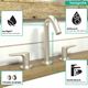 Hansgrohe Logis Brushed Nickel Widespread Faucet 150 with Pop-Up Drain-3