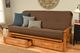 Kodiak Furniture Monterey Linen Cocoa/Butternut Full Storage Futon with Mattress-1