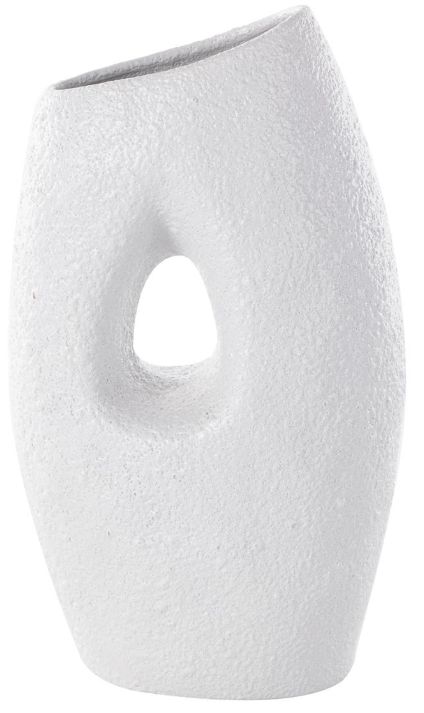 Deco Marche White Abstract Textured Vase-1