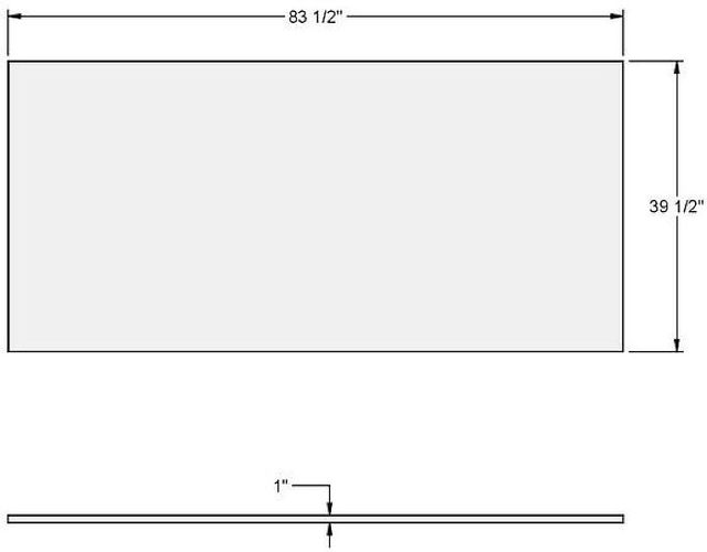 Amisco Customizable Lucarelli 84" Rectangular Dining Table with 1" Birch Veneer Top-1