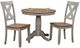 Winners Only® Barnwell Rustic Brown Top 36" Dining Table with Gray Pedestal Base-2