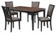 New Classic® Home Furnishings Potomac 5-Piece Black/Brown Rectangular Dining Table Set-0