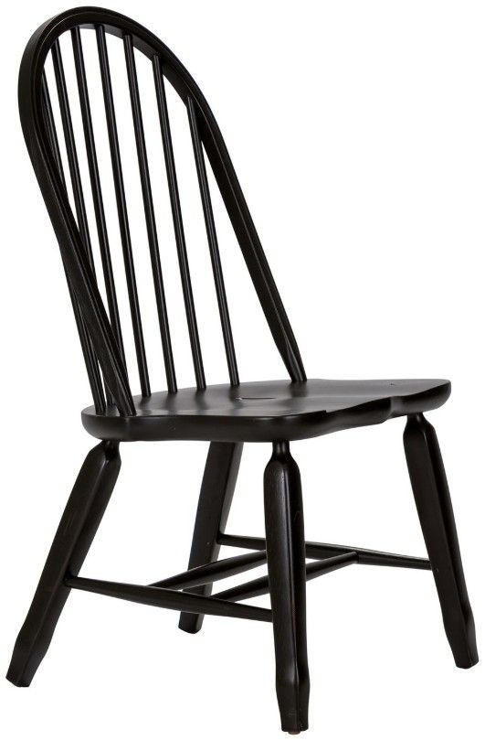 Liberty Furniture Treasures Rustic Black Bow Back Side Chair-3