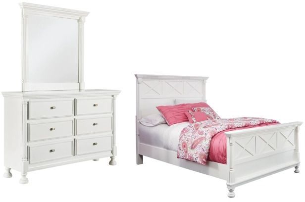 Signature Design by Ashley® Kaslyn 2-Piece White Queen Panel Bed Set-0
